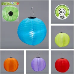 LED-Solar-Lampion Outdoor bunt^ Clearance