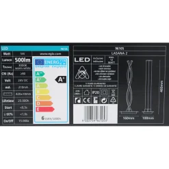 LED-Tischleuchte Lasana 2 chrom-weiß* Clearance