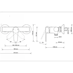 LENZ Brausearmatur MOLA chrom