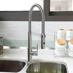 Küchenarmatur ALUNA mit Pendelbrause chrom*LENZ New