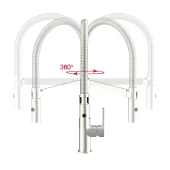 Küchenarmatur ALUNA mit Pendelbrause Edelstahloptik*LENZ Outlet