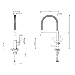 Küchenarmatur ALUNA mit Pendelbrause Edelstahloptik*LENZ Outlet