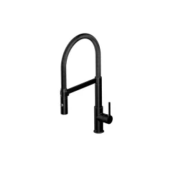LENZ Küchenarmatur ALUNA mit Pendelbrause schwarz