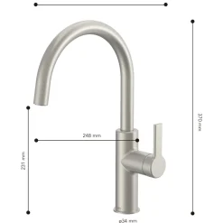 LENZ Küchenarmatur ANELA Edelstahloptik