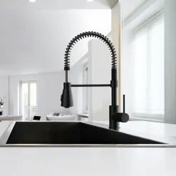 LENZ Küchenarmatur Kalani² mit Pendelbrause schwarz