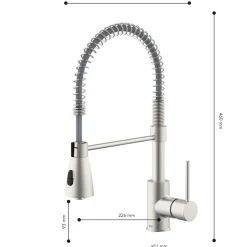 Küchenarmatur Kalani² mit Pendelbrause Edelstahloptik*LENZ Online