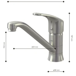 LENZ Küchenarmatur KELA nickel-matt