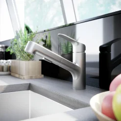 Küchenarmatur KOA mit Handbrause Edelstahloptik*LENZ Online