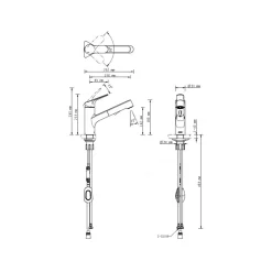 Küchenarmatur KOA mit Handbrause Edelstahloptik*LENZ Online