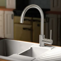 LENZ Küchenarmatur LIO Edelstahloptik