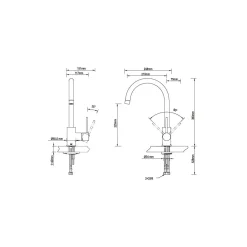 LENZ Küchenarmatur LIO Edelstahloptik