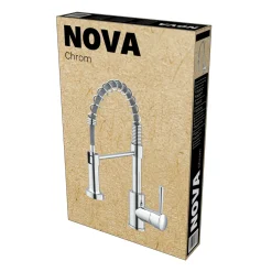 LENZ Küchenarmatur NOVA mit Pendelbrause chrom