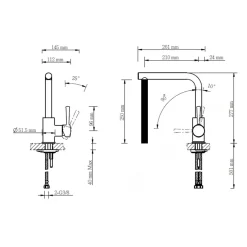 LENZ Küchenarmatur OLINA chrom