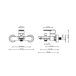 LENZ Wannenarmatur CALISTA chrom