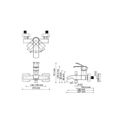 Wannenarmatur MILANA chrom^LENZ Hot