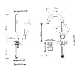 Waschtischarmatur BOW² Niederdruck chrom*LENZ Discount