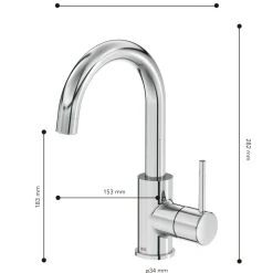 LENZ Waschtischarmatur BOW² chrom