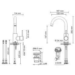 LENZ Waschtischarmatur BOW² chrom