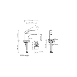 LENZ Waschtischarmatur INOA schwarz