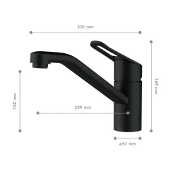 Spültischarmatur Mila Anti-Fingerabdruck Schwarz Matt*LENZ Online