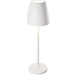 Lightme Akku-Tischleuchte Tavola antikweiß