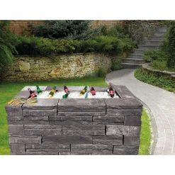 Modul Eisbar Cremona grau-anthrazit-Melange 65 x 1,55 x 75 cm*Lusit Best