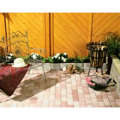 Lusit Pflasterstein Rechteck Sahara-weiss-Melange mit Fase