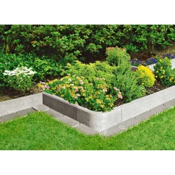 Randstein Rasenbord grau 100 x 25 x 5 cm*Lusit New