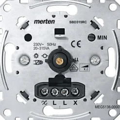 Merten Drehdimmer-Einsatz für kapazitive Last für Trafos bis 315 Watt
