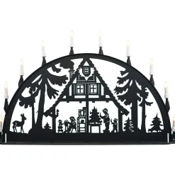 Metallschwibbogen Waldhaus aus Aluminium