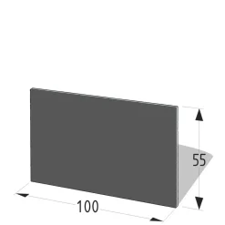 Metallvorlegeplatte Rechteck 100 x 55 cm schwarz^ Discount