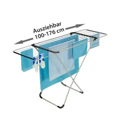 Metaltex Wäschetrockner Corfu 100/176 x 98 x 56 cm silber