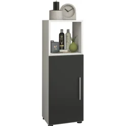 VCM Midischrank Flandu weiß/schwarz