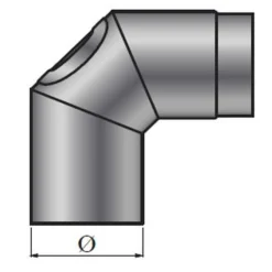 Rauchrohrbogen FAL 90 Grad Ø 120 mm 0,6mm^MyFireTool Sale
