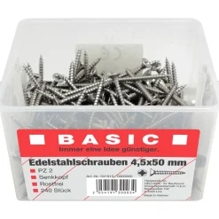 MyTool Edelstahlschraube 4,5 x 50 mm 240 Stück im Eimer