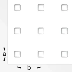 Quadratnoppenblech 24 x 48 cm 0,7 mm silber-glänzend^MyTool Best