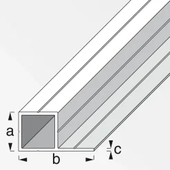 Quadrohr mit 1 Schenkel 11,5 mm 1m blank*MyTool Sale