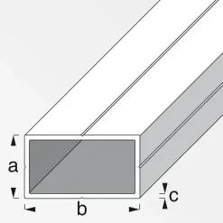 Rechteckrohr 7,5 x 12,5 mm 1m blank^MyTool Hot