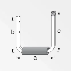 MyTool Surfboardhalter Stahl verzinkt 215 x 250 mm