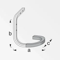 Wand- und Decken-Fahrradhaken 150 mm gummiert rot^MyTool Outlet