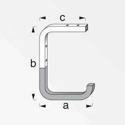 MyTool Wand- und Deckenhaken 115 mm gummiert rot