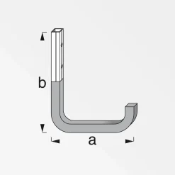 MyTool Wandhaken Typ 4 115 x 140 mm gummiert rot