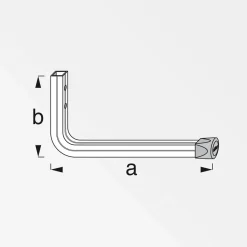 Wandhaken Typ 2 130 x 230 mm^MyTool Best