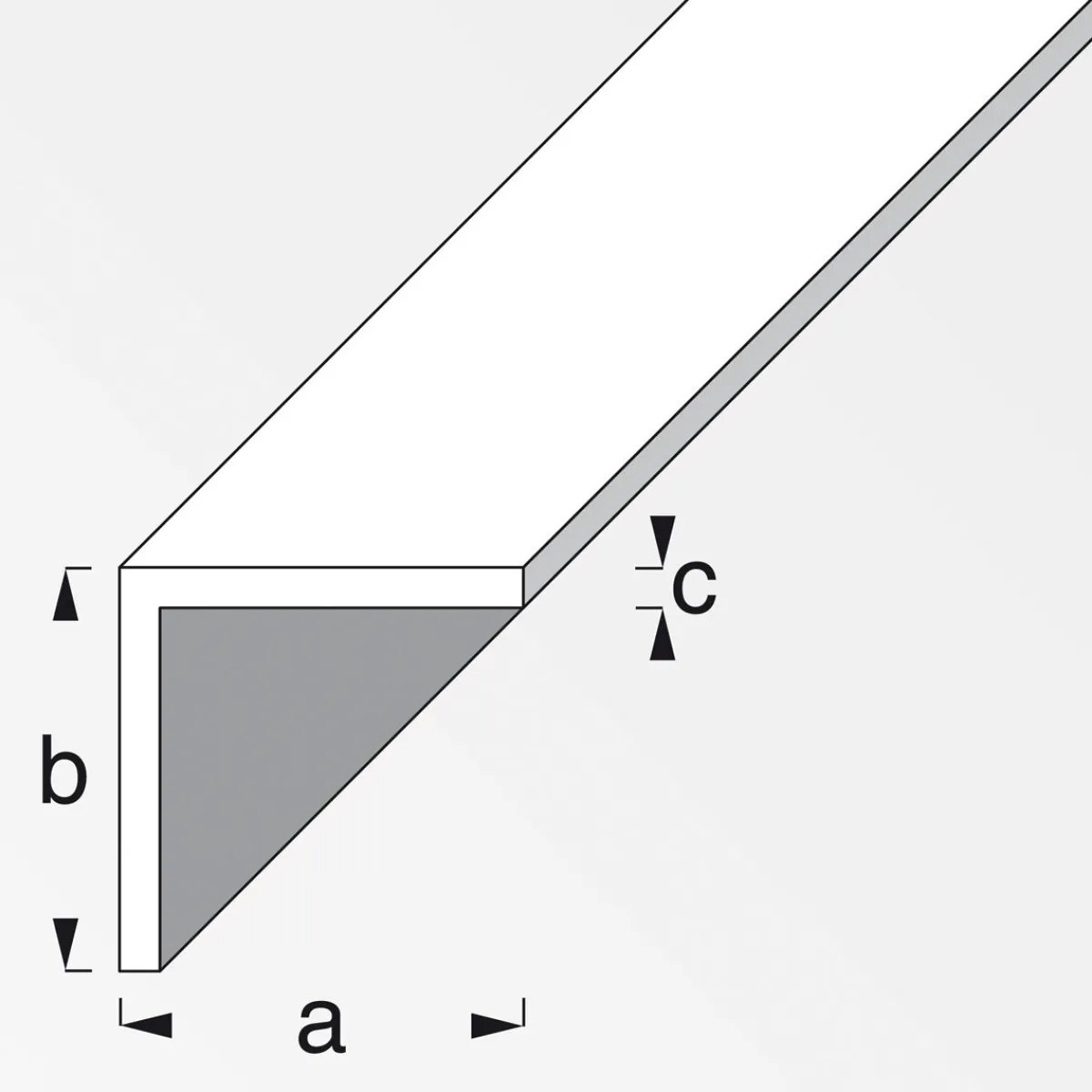 Winkel 50 x 50 cm 1m silber^MyTool Online