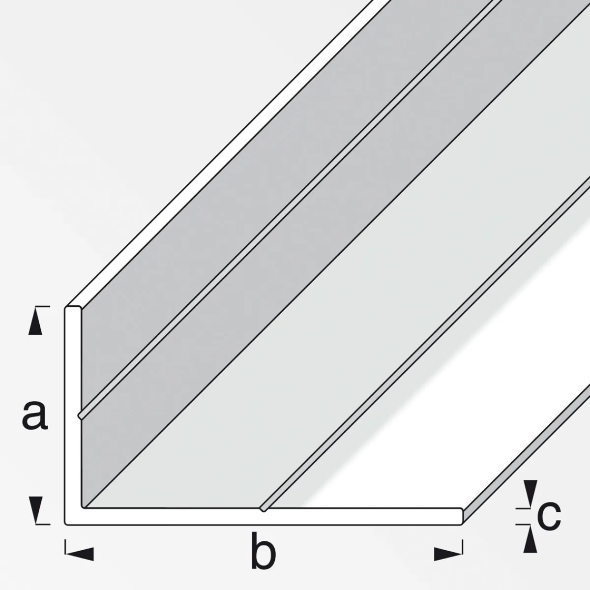 Winkel 29,5 x 53,6 mm 2,5m ungleichschenklig weiß^MyTool Hot