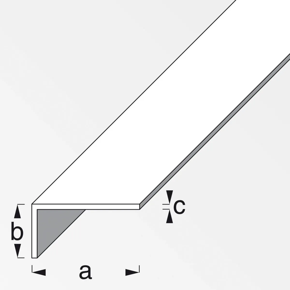 Winkel 35 x 20 x 2 cm 2m silber*MyTool Best