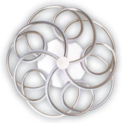 näve Naeve LED DL Rizado Metall/KSstahl-blank LxBxH: 57x57x20cm dimmbar