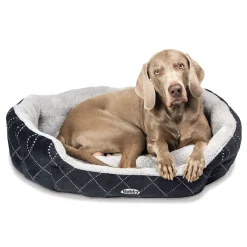 Komfort-Bett Ceno oval 55 x 50 x 21 cm schwarz/ grau^Nobby Discount