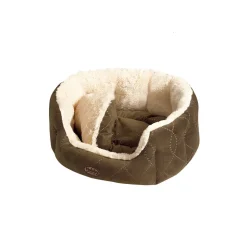Nobby Komfort-Bett Ceno oval 86 x 70 x 24 cm beige/ braun