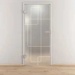 Glasdrehtür NOVA 553 mattiert 70,9 x 197,2 cm Links^Novadoors